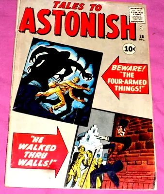 Buy Tales Of Astonish - 26# - Dec -1961 - Pre Marvel - Stan Lee And Steve Ditko  • 89.99£