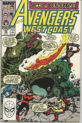 Buy Avengers West Coast #54 : Marvel Comics : January 1990 • 6.95£