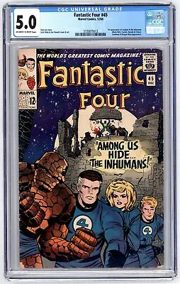 Buy Fantastic Four #45 ~ CGC 5.0 ~ 1st Appearance Of The Inhumans • 181.31£