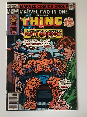 Buy Marvel Two-in-one - Thing Daredevil Matt Murdock #37 F  1978 Marvel • 7.09£