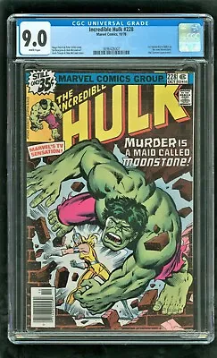 Buy Cgc 9.0 Incredible Hulk #228 Marvel Comics 1978 1st Doctor Karla Sofen Moonstone • 157.66£