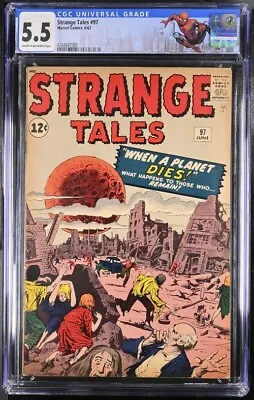 Buy Strange Tales 97 CGC 5.5 Marvel MCU 1962 Custom Label 1st Aunt May & Uncle Ben! • 466.45£