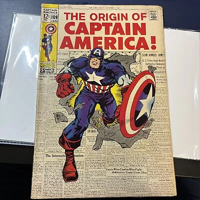 Buy Captain America #109 VG/VG+  Origin Of Captain America • 59.96£