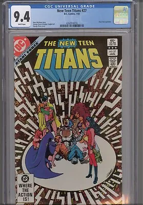 Buy New Teen Titans #27 CGC 9.4 1983 DC Comics Atari Force Preview George Perez Art • 29.19£