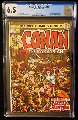 Buy 1973 Marvel Conan The Barbarian #24 CGC 6.5 Cream To Off White Pages • 118.15£
