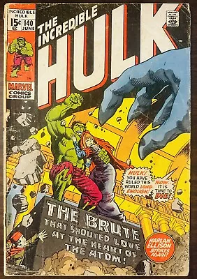 Buy BX1 Incredible Hulk #140 Marvel 1971 Comic 3.5 Bronze Age 1ST JARELLA! SEE STORE • 31.77£
