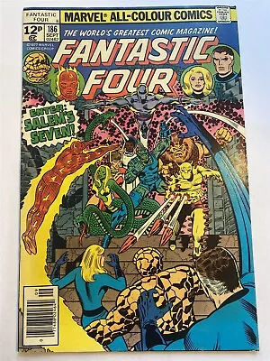 Buy FANTASTIC FOUR #186 UK Price Marvel Comics 1977 VF/NM • 11.95£