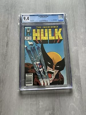 Buy Incredible Hulk #340 CGC 9.4 White Pages 1988 Todd McFarlane Cover Newsstand • 180£