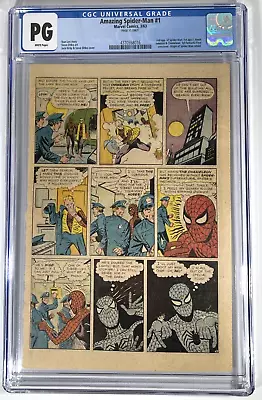 Buy Amazing Spider-man #1 Cgc Pg Page 15 Only First Asm Stan Lee & Steve Ditko 1963 • 397.16£