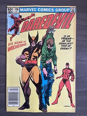 Buy Daredevil #196 Newsstand (1983) Key 1st Meeting DD & Wolverine  • 9.49£