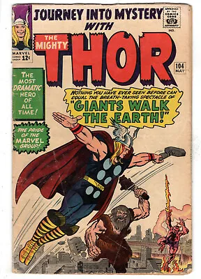 Buy Journey Into Mystery #104 (1964) - Grade 3.5 - Giants Walk The Earth - Thor! • 79.16£