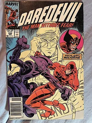 Buy Daredevil 248, VF  8.0, Marvel 1987, Rick Leonardi, Newsstand! 1st Bushwacker • 7.38£