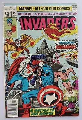 Buy The Invaders #15 - UK Variant Marvel Comics April 1977 FN+ 6.5 • 7.25£