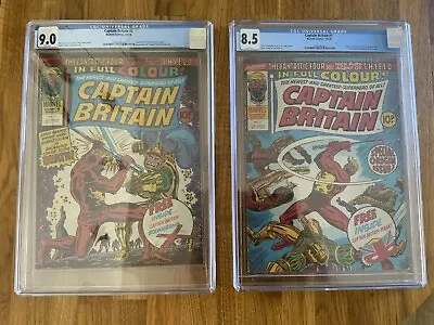 Buy Captain Britain #1-2 - Marvel Comics - 1976 - Cgc 9/8.5 • 345£