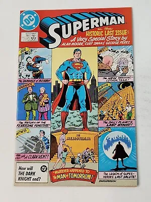 Buy Superman 423 DIRECT Alan Moore George Perez Final Issue DC Copper Age 1986 • 19.85£