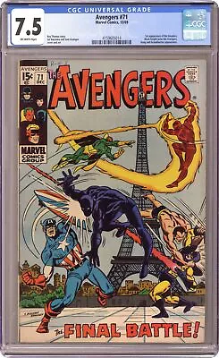 Buy Avengers #71 CGC 7.5 1969 4159605014 1st App. Invaders • 114.64£