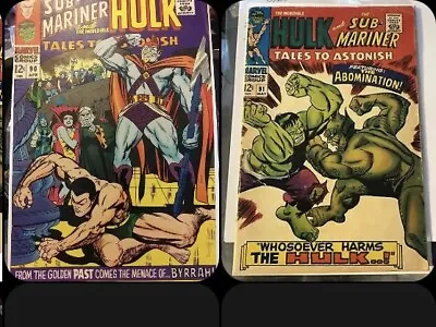Buy 1967 Marvel Tales To Astonish 90 & 91 Nm 🔥Key First Abomination Cover • 159.90£