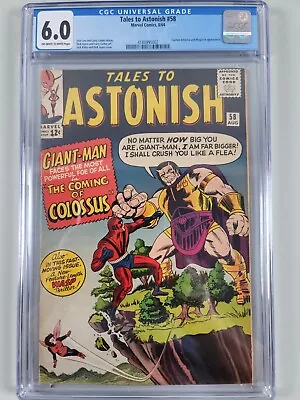 Buy Tales To Astonish #58 CGC 6.0 Giant-Man Wasp Captain America Marvel Silver Age! • 75.11£