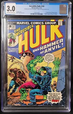 Buy Incredible Hulk #182 Cgc 3.0 Marvel Comics Wolverine Cameo Key See Description  • 103.75£