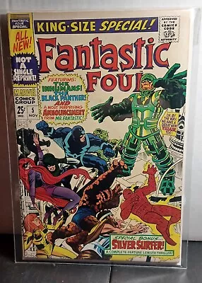 Buy FANTASTIC FOUR KING SIZE #5 (1966 Marvel)1ST SOLO Silver Surfer, 1ST PSYCHO MAN • 40.16£
