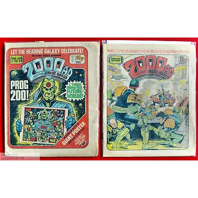 Buy 2000AD Prog 200 201   2 Judge Dredd Comic Book Issue 28 2 81 UK 1981 (set 2893 . • 15£