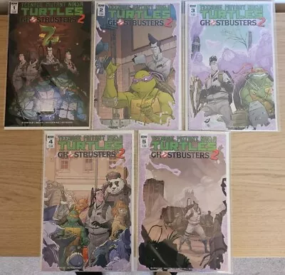 Buy Teenage Mutant Ninja Turtles Ghostbusters II Issues 1 2 3 4 5 Comic Set IDW RARE • 59.99£