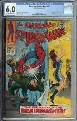 Buy Amazing Spider-Man #59 CGC 6.0 1st Mary Jane Watson Cover • 140.56£