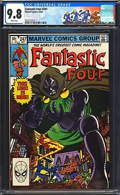 Buy Fantastic Four #247 CGC 9.8 NM/MT Custom Label! Classic John Byrne Cover! 1982 • 189.52£
