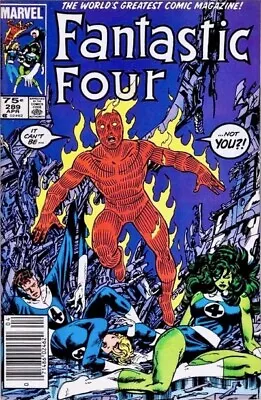 Buy FANTASTIC FOUR #289 F, John Byrne, Newsstand Marvel Comics 1986 Stock Image • 3.95£