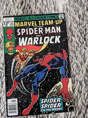 Buy Marvel Team Up 55 1977 Spider -man Warlock FN • 4.99£