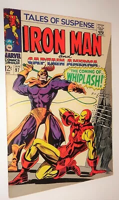 Buy Tales Of Suspense #97 Iron-man Cap First Whiplash Colan Classic 9.0/9.2 1967 • 335.21£