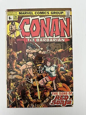 Buy CONAN THE BARBARIAN #24 Very Good Condition 1973 Marvel Comics See Desc • 40£