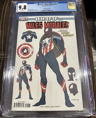 Buy WHAT IF MILES MORALES #1 Captain America!! (Coello)1:200 Design Variant; CGC 9.8 • 98.97£