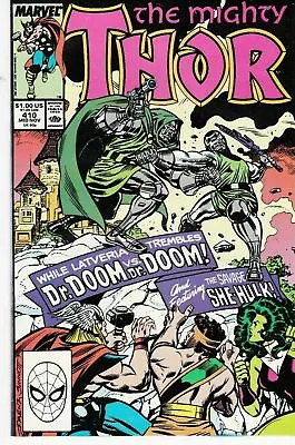 Buy Thor #410 1989 -dr. Doom-vs-dr. Doom/ She Hulk- Defalco/ Sinnott...vf • 5.52£