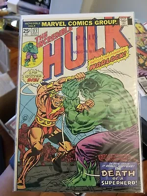 Buy 1974the Incredible Hulk # 177, Fine Condition, Hulk Battles Warlock • 35.62£