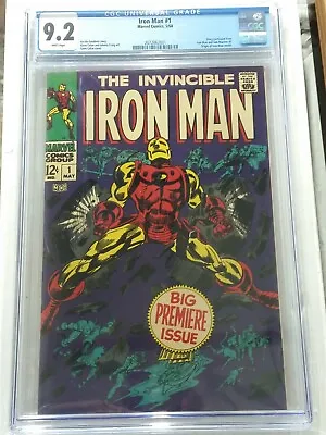 Buy Invincible Iron Man #1 Cgc 9.2 Origin Issue White Pages Marvel Comics 1968 (sa) • 3,399.99£