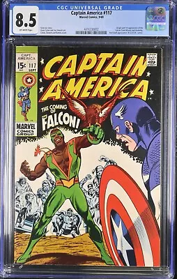 Buy 1969 Captain America 117 CGC 8.5. 1st Appearance Of The Falcon • 711.54£