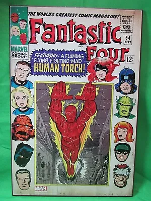 Buy Marvel Comics Wood Wall Hanging Fantastic Four Retro Comic Book Cover • 23.72£