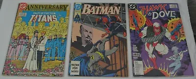 Buy DC Comics Tales Of The Teen Titans #50 1985 Hawk & Dove #4 1988 Batman #446 1990 • 5.99£