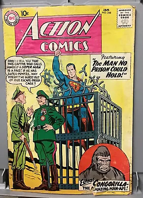 Buy (1959) ACTION COMICS #248 SUPERMAN! Origin & 1st APP Of CONGORILLA! • 47.42£