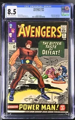 Buy Marvel The Avengers #21 10/65 Cgc 8.5 Vf+ Origin 1st Appearance Power Man • 224.88£