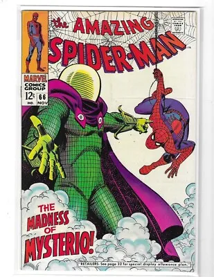 Buy Amazing Spider-Man #66 Mysterio Appearance! Romita Cover! Marvel 1968 • 159.90£