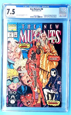 Buy ⚔️new Mutants #98 Cgc 7.5⚔️1st App Of Deadpool⚔️1st Print⚔️key Issue⚔️amazing⚔️ • 332.05£