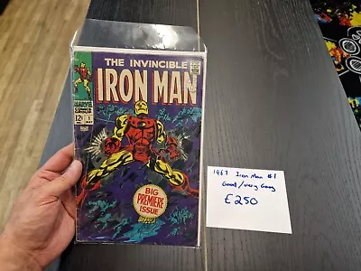 Buy 1967 Marvel Comics - Iron Man #1 - Good / Very Good Condition (3.0) • 250£