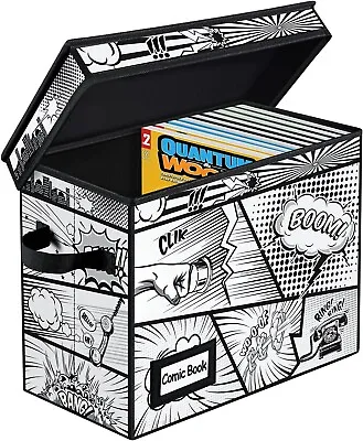 Buy Comic Book Storage Boxes, 15.35  X 7.8  X 12.2  Collapsible Comic Book Case • 33.36£