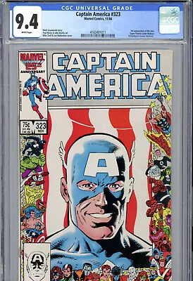 Buy Captain America #323 (1986) Marvel CGC 9.4 White 1st Appearance Of Super-Patriot • 57.29£