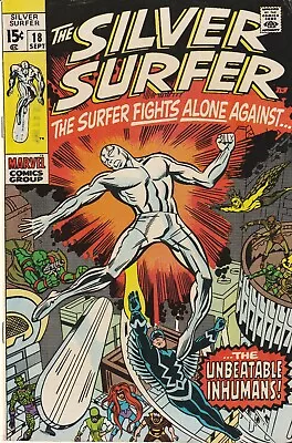 Buy Silver Surfer #18 | Marvel 1970 | Surfer Vs. Inhumans | Final Issue | VG/FN • 31.97£