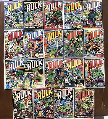 Buy 19 Silver Age Incredible Hulk Comic Lot 150  151 161 162 177 Run Set VG/ F/ VF- • 204.97£