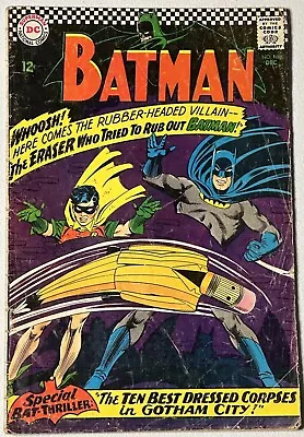 Buy Batman #188 1966 DC Comics VINTAGE KEY ISSUE! 1ST APP. ERASER! (FN/VF)-(VF+) • 27.98£