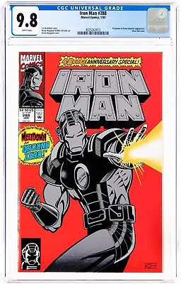 Buy Iron Man #288 CGC 9.8 1993 Marvel Comic Atom Smasher App Foil Cover Custom Label • 86.14£